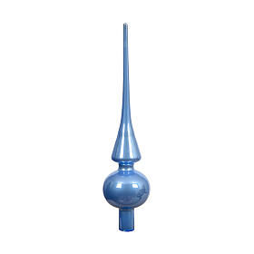 Puntale vetro blu cielo finitura lucida 25 cm