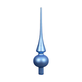 Puntale vetro blu cielo finitura opaca 25 cm