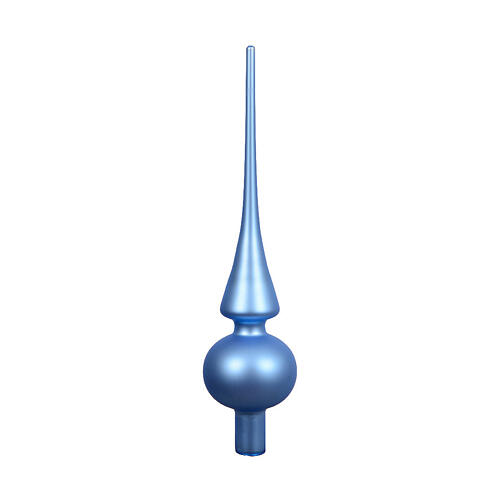 Puntale vetro blu cielo finitura opaca 25 cm 1