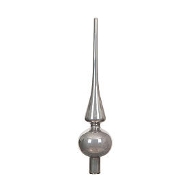Puntale vetro grigio chiaro finitura lucida 25 cm
