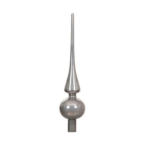 Puntale vetro grigio chiaro finitura lucida 25 cm 1