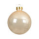 Bola de Natal de vidro esmaltado brilhante bege 15 cm s1
