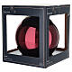 Bola rojo oscuro vidrio esmaltado lúcido 15 cm s2