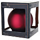 Dark red enamelled glass Christmas ball, 6 in s2