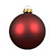 Dark red frosted glass Christmas ball 15 cm s1