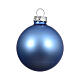 Pallina blu cielo vetro smaltato opaco 15 cm s1