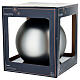 Light grey enamelled glass Christmas ball, matte finish, 6 in s2