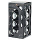 Box 16 palline argento vetro riciclato lucido e opaco 3,5 cm s2