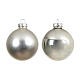 Weihnachtsbaumschmuck, 12-teiliges Set, silberfarbene Kugeln in matt und glänzend, recyceltes Glas – Ø 6 cm s1