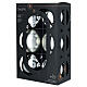 Box 6 palline argento vetro lucido e opaco 8 cm s2