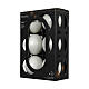 Box 6 palline bianche vetro lucido e opaco 8 cm s2