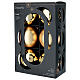 Box of 6 gold glass Christmas balls, glossy and matte, 3 in s1