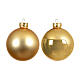 Box of 6 gold glass Christmas balls, glossy and matte, 3 in s2