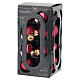 Box 16 palline rosse vetro riciclato lucido e opaco 3,5 cm s1