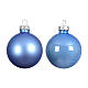 Box of 6 light blue glass Christmas baubles, glossy and matte, 3 in s2