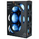 Caja 6 bolas azul cielo vidrio liso y opaco 8 cm s3