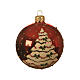 Set 6 palline vetro lucido rosso e verde albero di natale 8 cm s2