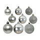 Boîte 26 boules de Noël brillantes mates et pailletées 10 cm plastique recyclé s2