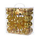 Mixbox 65 palline oro lucide ed opache varie forme plastica riciclata s1