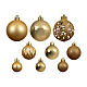 Box 100 palline oro mix lucido opaco e glitter diam. assortiti plastica riciclata s2