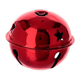 4 red iron bell Christmas ornaments, 11x11x5