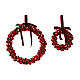 Set of 2 red bell garlands, 10 in s1