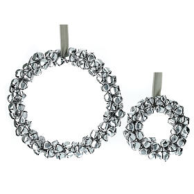 Set 2 ghirlande campanelle color argento 25 cm