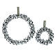 Set 2 ghirlande campanelle color argento 25 cm s1