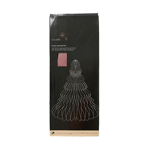 Burgundy 100% FSC paper Christmas tree decoration, 28x35 in 2