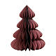 Burgundy 100% FSC paper Christmas tree decoration, 28x35 in s1
