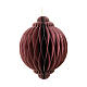 Addobbo carta albero di natale palla bordeaux 20 cm 100% FSC s1