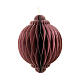 Christmas tree paper ball decoration burgundy and gold 11 cm 100% s1