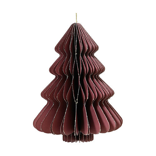 Decoración árbol de Navidad papel FSC 100% burdeos 30x40 cm 1