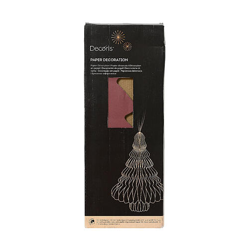 Christmas tree paper decoration FSC 100% burgundy, 30x40 cm 2