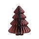 Addobbo carta albero di Natale bordeaux e oro 15 cm FSC s1