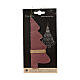 Addobbo carta albero di Natale bordeaux e oro 15 cm FSC s2