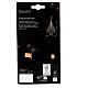 Addobbo carta albero di Natale bordeaux e oro 15 cm FSC s3
