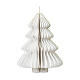Addobbo carta albero di Natale bianco e oro 40 cm FSC s1