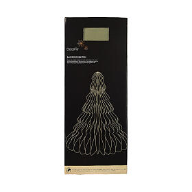 Árbol de Navidad papel verde borde champán cierre con imán FSC 100% 90 cm