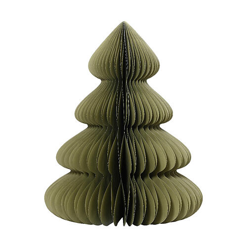 Albero di Natale carta verde bordo champagne chiusura con calamita FSC 100% 90 cm 1