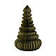 Albero Natale carta moderno verde bordo champagne FSC 100% 160 cm s1