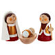 Nativity Scene by Sevi with ox and donkey, set of 7, painted wood, 6 cm s2