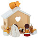 Nativity Scene by Sevi with ox and donkey, set of 7, painted wood, 6 cm s5