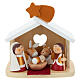 Presepe Natività bue ed asinello 7 pz Sevi legno dipinto 6 cm s1