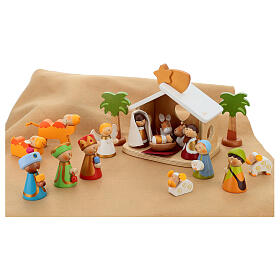 Complete Nativity Scene set of 20 pcs, Sevi painted wood, 6 cm