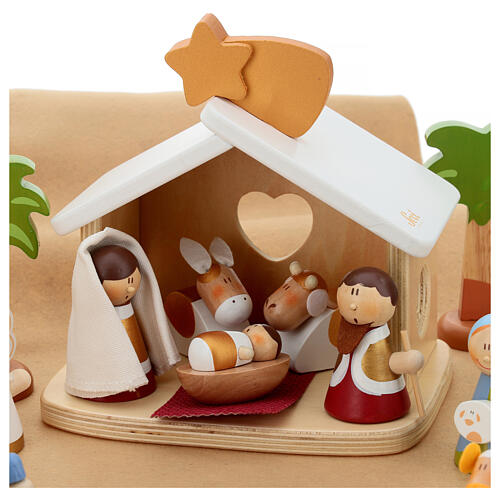 Complete Nativity Scene Set 20 pcs. Sevi Painted Wood 6 cm 2