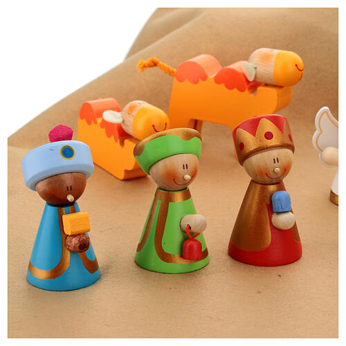 Complete Nativity Scene Set 20 pcs. Sevi Painted Wood 6 cm 3