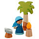 Crèche Sevi cabane des artisans 9 pièces bois peint 7 cm s3