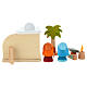 Crèche Sevi cabane des artisans 9 pièces bois peint 7 cm s5