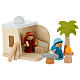 Presepe Sevi capanna degli artigiani 9 pz legno dipinto 7 cm s1